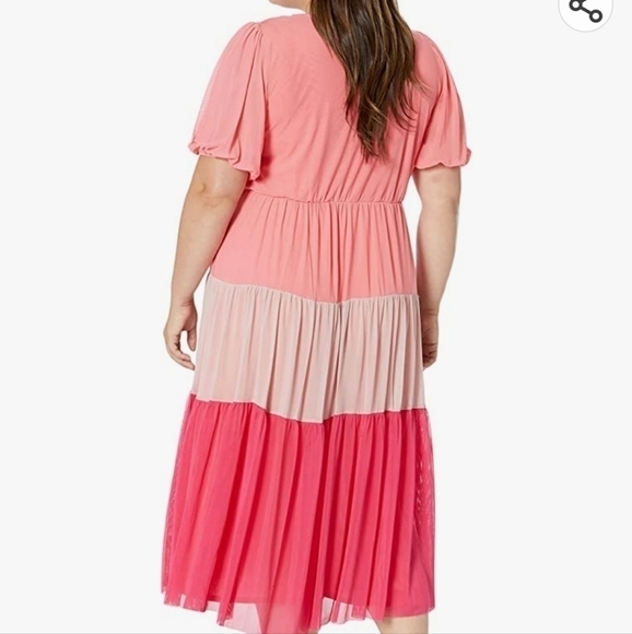 Taylor Short Sleeve Multi Pink Size 6 Maxi Dress NWT Casual Spring - Picture 2 of 9